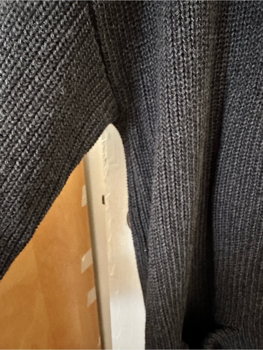 Universal Thread Charcoal Gray Ribbed Open-Front Cardigan - Picture 5 of 6